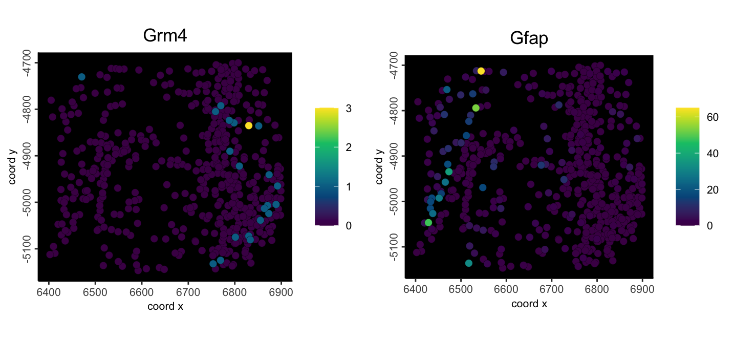 Example mini MERSCOPE aggregated feature counts